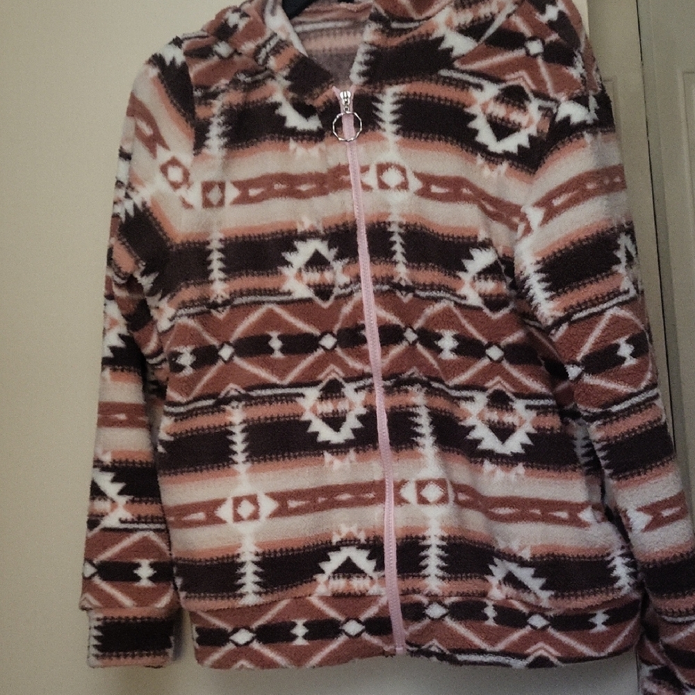 Aztec Pattern Fleece Jacket
